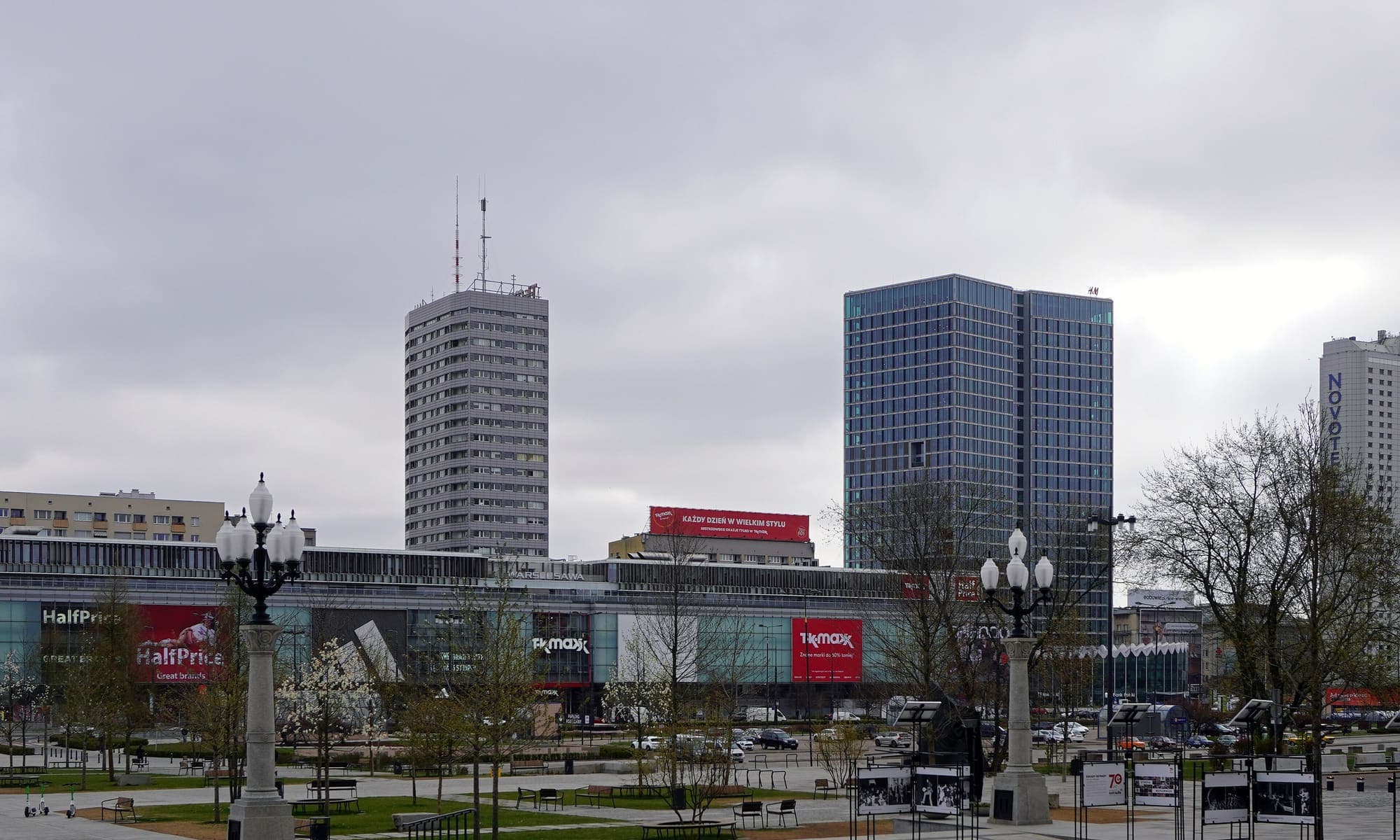 Glass office towers in a financial district