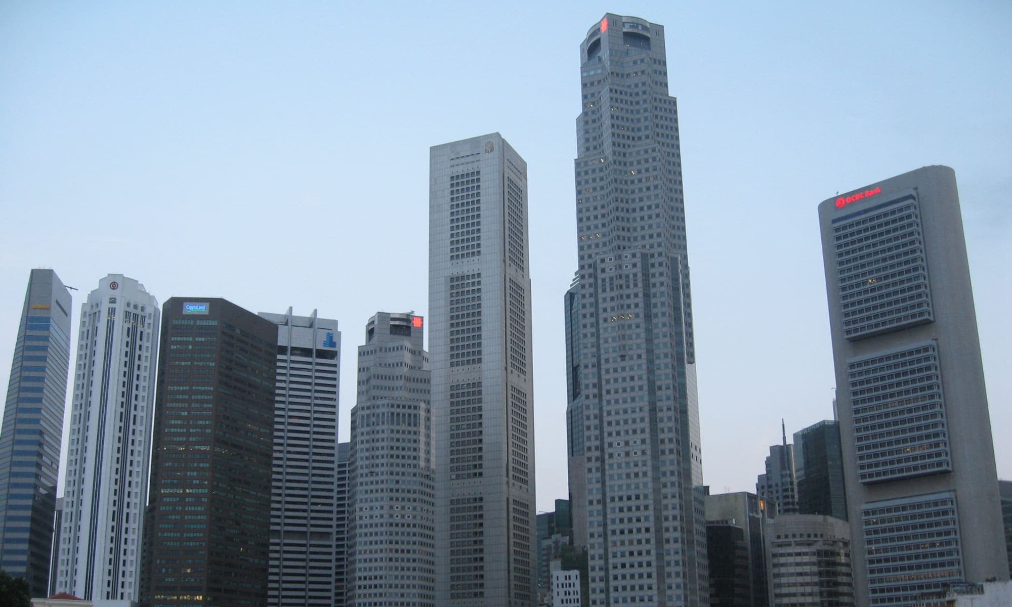 Singapore skyline at dusk