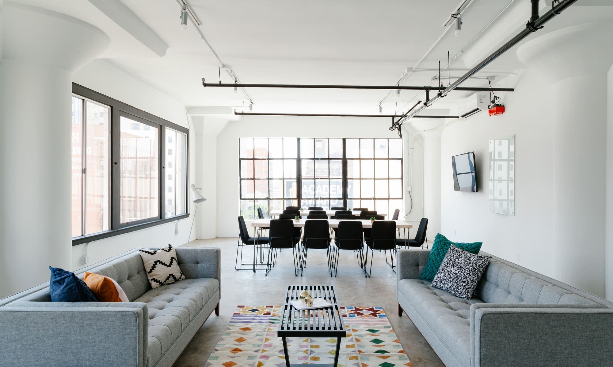Modern open-plan office workspace